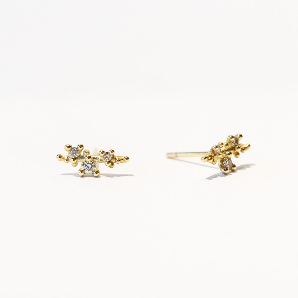 Diamond Encrusted Stud Earrings