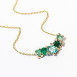 Ruth Tomlinson | Emerald Cluster Bar Necklace