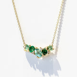 Ruth Tomlinson | Emerald Cluster Bar Necklace