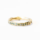 Green Sapphire and Diamond Eternity Band