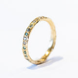 Green Sapphire and Diamond Eternity Band