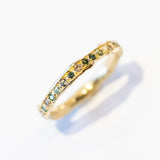 Green Sapphire and Diamond Eternity Band