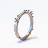 Half Round Band with Diamonds and Granules