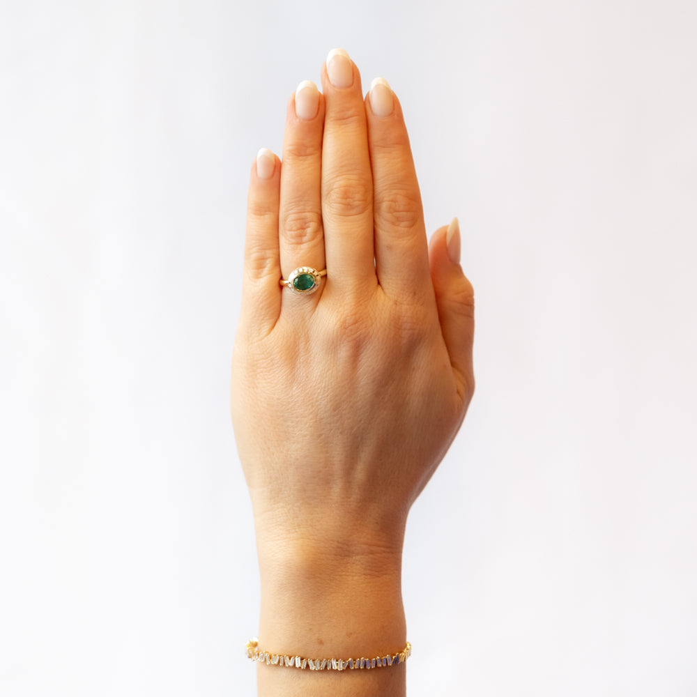 Emerald Tulip Ring