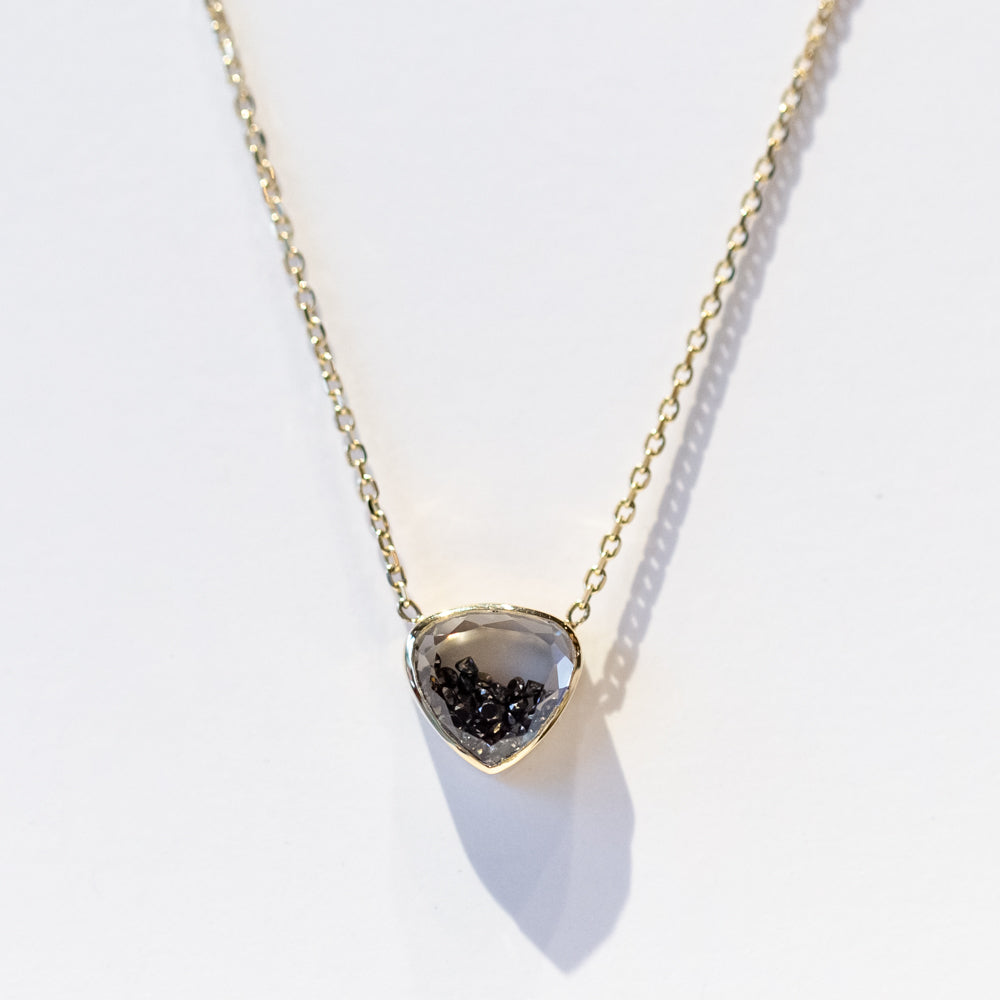 Naipe Heartish Black Diamond Necklace
