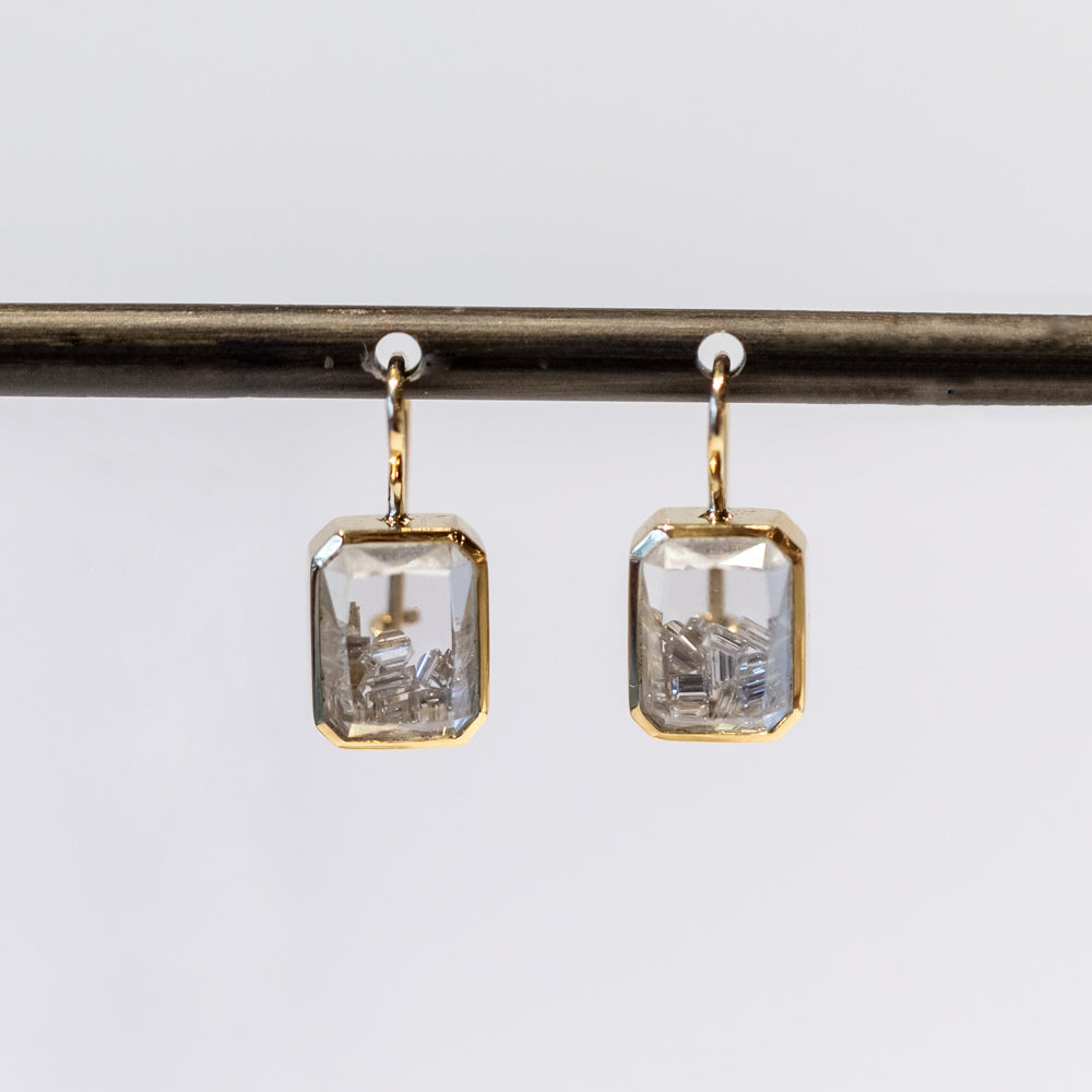Small Esmeralda Diamond Shaker Earrings