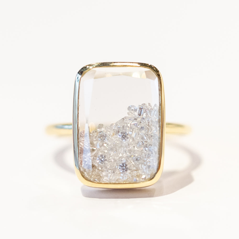 Ten Fourteen Diamond Shaker Ring