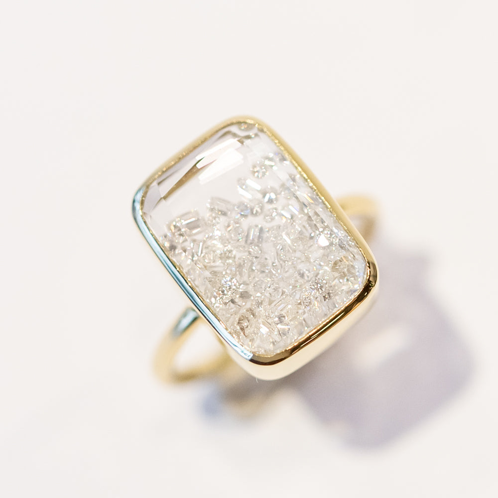 Ten Fourteen Diamond Shaker Ring