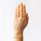 Wide Hand Carved Signet Ring
