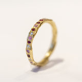 Ruth Tomlinson | Ruby, Sapphire and Diamond Eternity Band