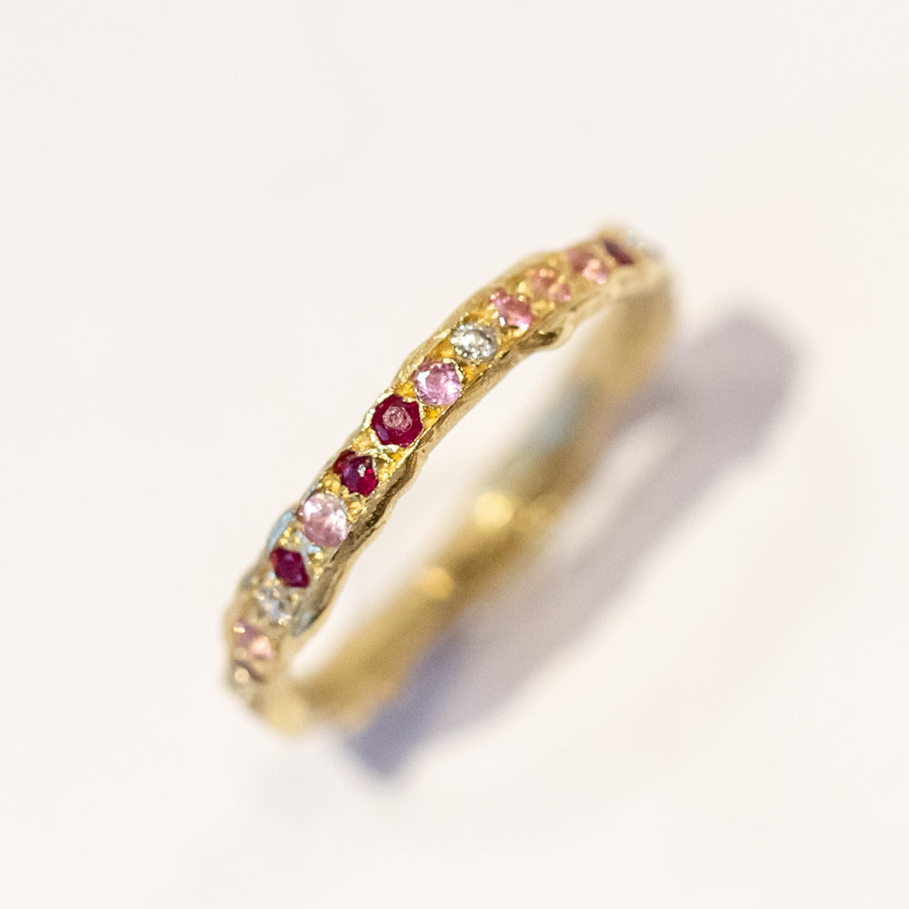 Ruth Tomlinson | Ruby, Sapphire and Diamond Eternity Band
