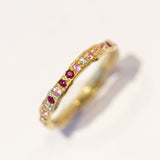 Ruth Tomlinson | Ruby, Sapphire and Diamond Eternity Band