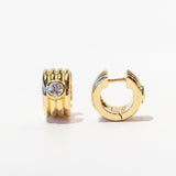 Single Stone | Eleni Diamond Huggie Earrings