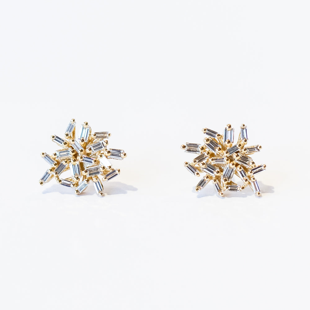 Suzanne Kalan | 18k Burst Fireworks Diamond Stud Earrings