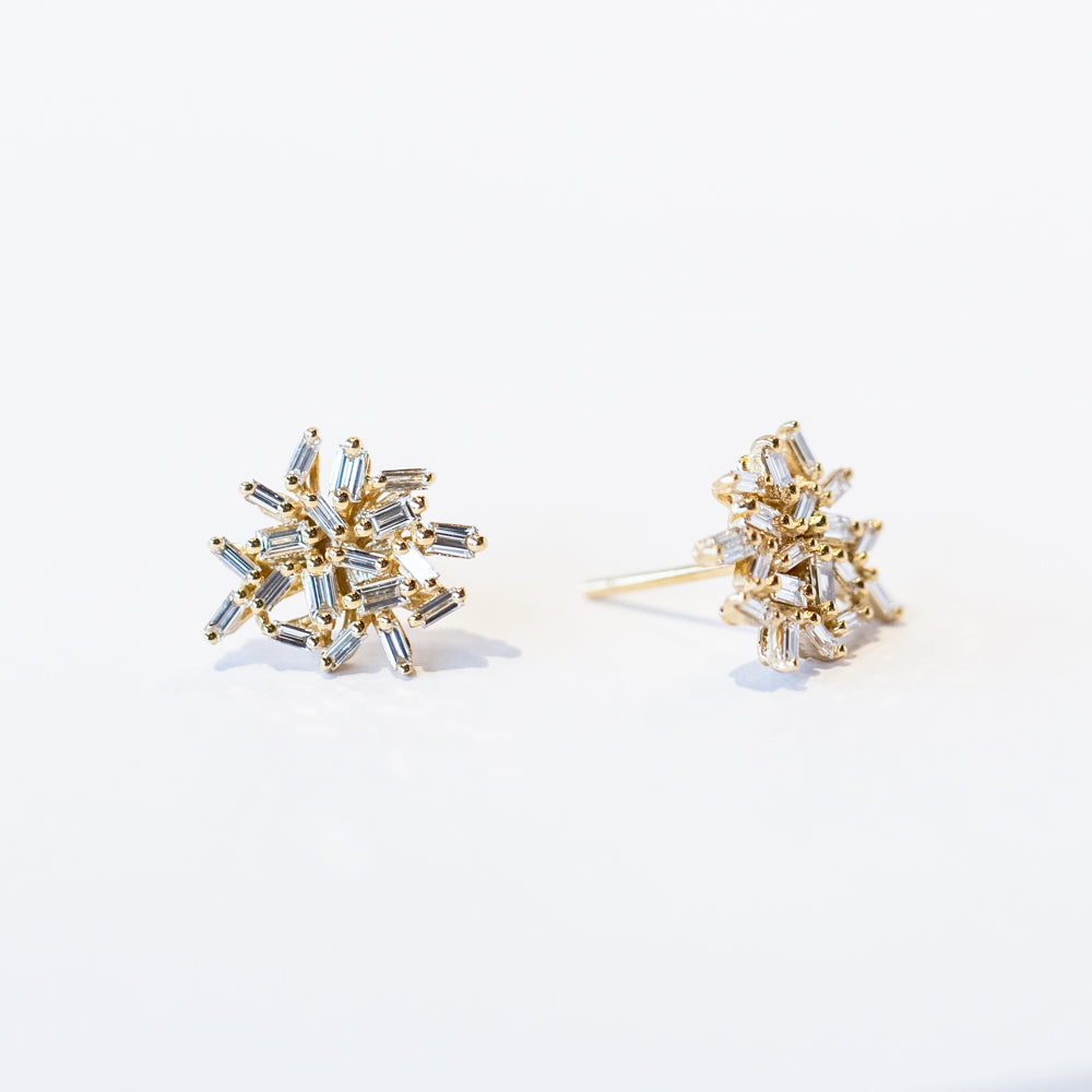 Suzanne Kalan | 18k Burst Fireworks Diamond Stud Earrings