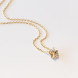 Suzanne Kalan | 18k Infinite Baguette Diamond Mini Rondelle Pendant Necklace