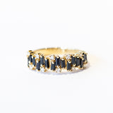 Suzanne Kalan | 18k Shimmer Audrey Black Sapphire Half Eternity Band