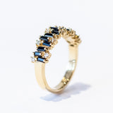 Suzanne Kalan | 18k Shimmer Audrey Black Sapphire Half Eternity Band