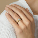5mm White Diamond Blooming Ring