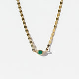 Spark Disc Necklace, Emerald