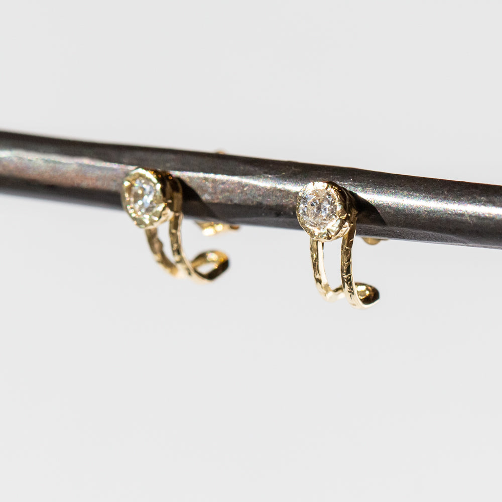 Spark Hug Diamond Stud Earrings