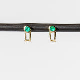 Spark Hug Emerald Stud Earrings