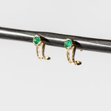 Spark Hug Emerald Stud Earrings