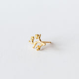 Victoria Cunningham | Branch Stud Earring with Three Diamonds (Single)