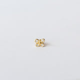 Victoria Cunningham | Butterfly Stud Earring with 4 Tiny Diamonds (Single)