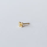 Victoria Cunningham | Butterfly Stud Earring with 4 Tiny Diamonds (Single)