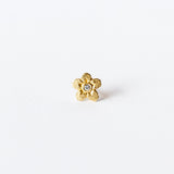 Victoria Cunningham | Hammered Diamond Flower Stud Earrings (Single)