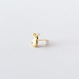 Victoria Cunningham | Pear Stud Earring with Diamond (Single)