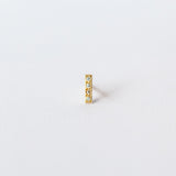 Victoria Cunningham | Small Pave Diamond Bar Stud Earring (Single)