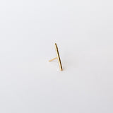 Victoria Cunningham | Small Stick Stud Earring with Diamond (Single)