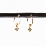 Victoria Cunningham | Tiny Bezel Drop Earrings