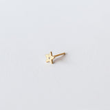 Victoria Cunningham | Tiny Star Stud Earring with Diamond (Single)