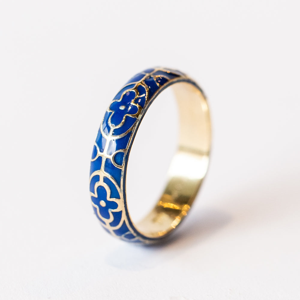 Victorian Blue Enamel Band