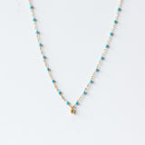 Gigi Supreme One Diamond Necklace, Turquoise