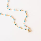 Gigi Supreme One Diamond Necklace, Turquoise