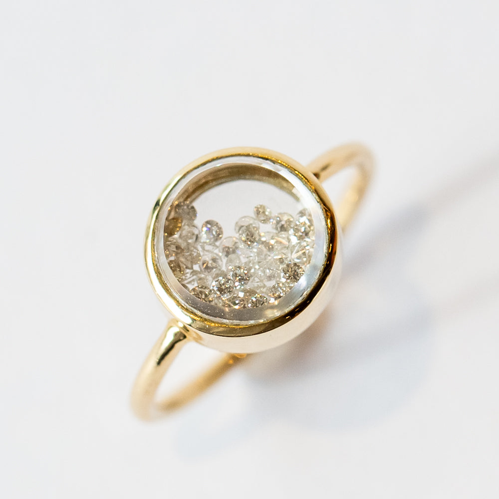 Core Round Diamond Shaker Ring