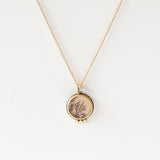 Dendritic Agate Necklace with Three Diamond Dots