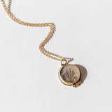 Dendritic Agate Necklace with Three Diamond Dots
