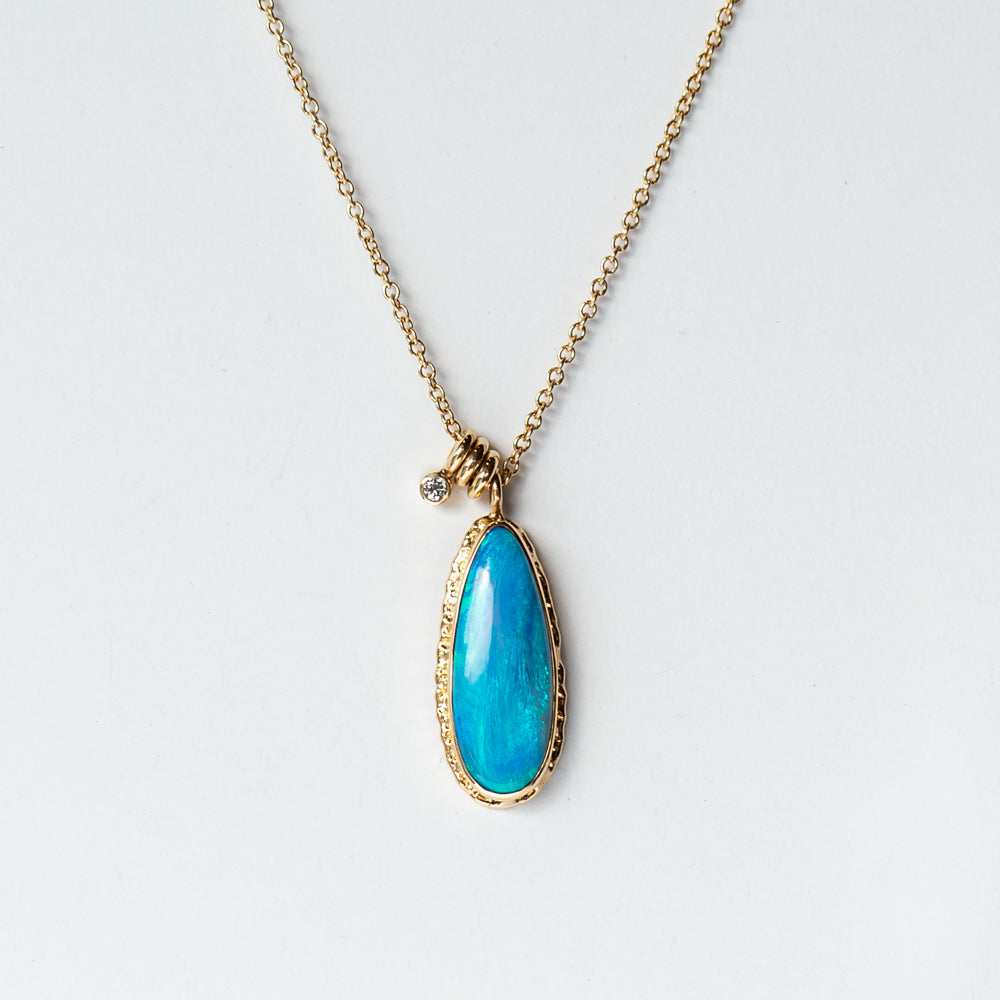 Teardrop Australian Opal Necklace