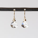 Small Rock Crystal Droplet Earrings