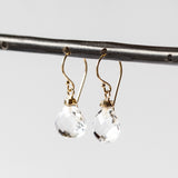 Small Rock Crystal Droplet Earrings