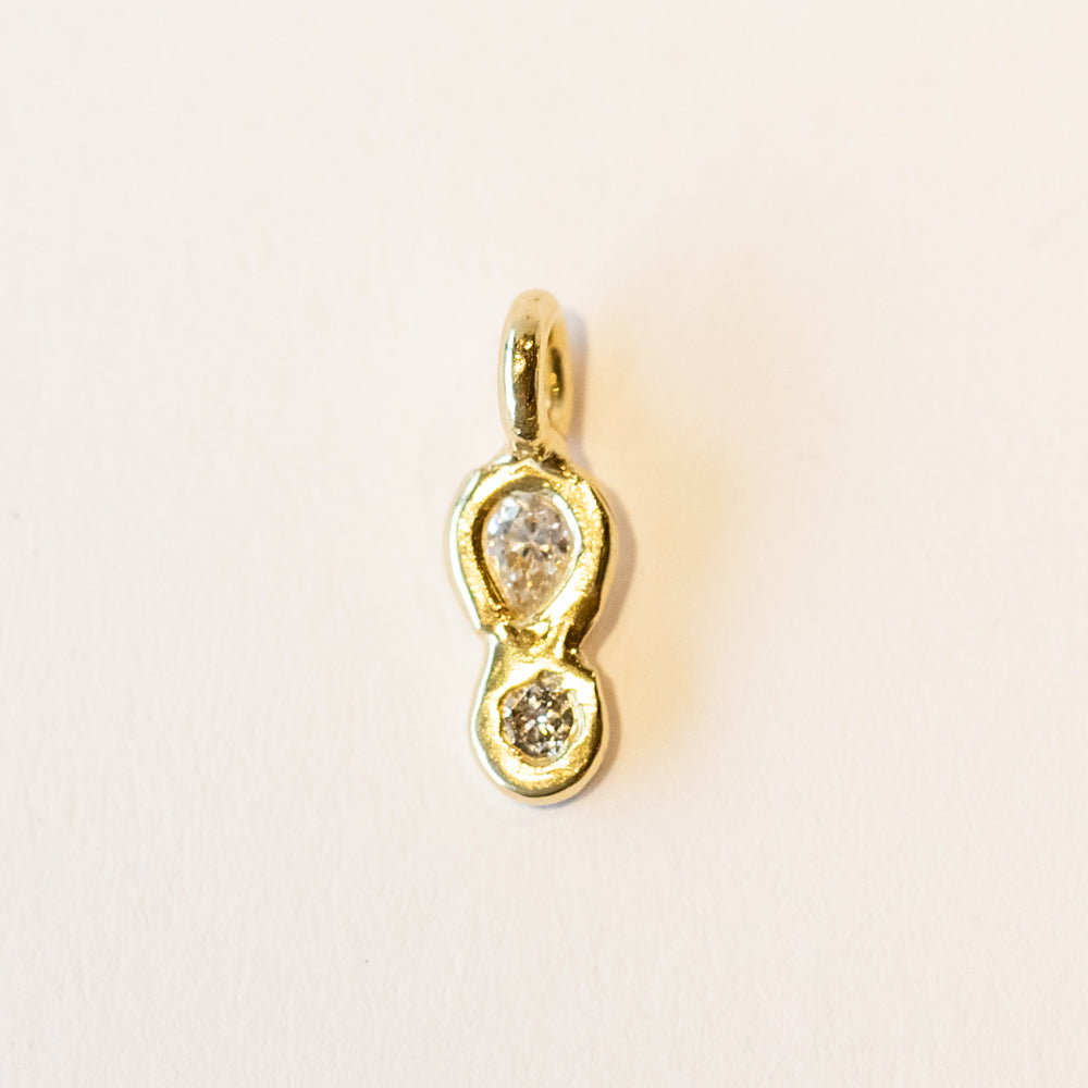 Diamond Exclamation Point Charm