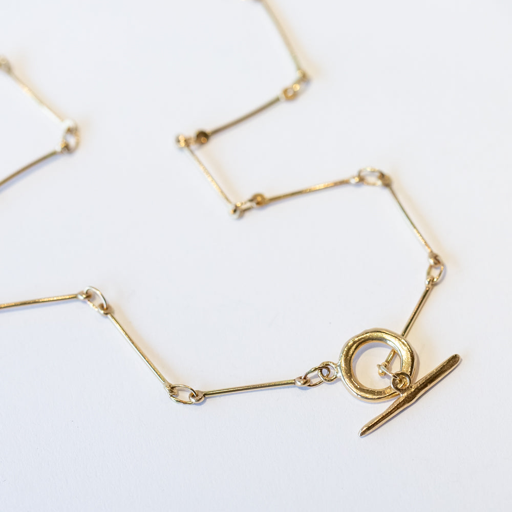 Gold Baton Chain Necklace
