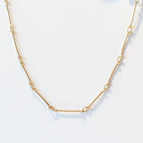 Gold Baton Chain Necklace