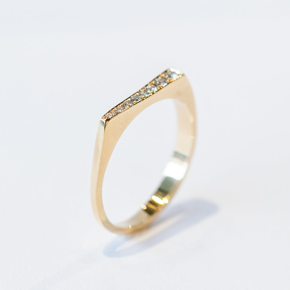 Pave Diamond Blade Ring