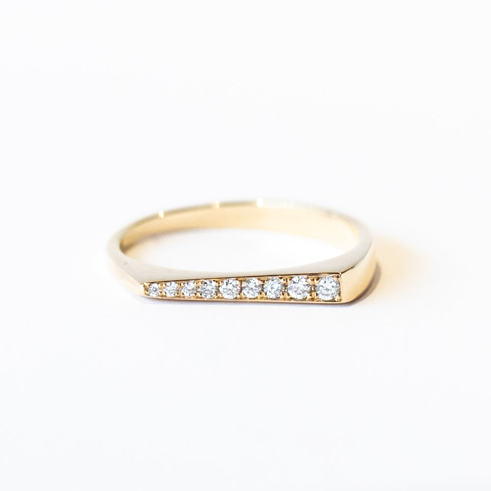 Pave Diamond Blade Ring